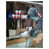 Items on entire right hand garage wall