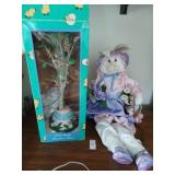Bunny and fiber optic tree lot