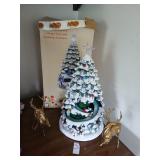 Cracker barrel sledding snowmen tree and deer