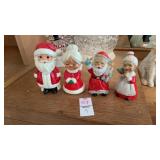4 Mr. and Mrs. Claus Salt/Pepper Shakers