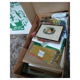 Box of gift boxes etc. Cigar box with glass tubes