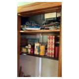 Closet contents, wrapping paper, candles, etc.