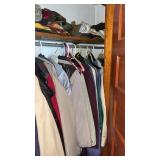 Clothes in closet