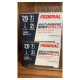 Federal 20 Gauge ShotShells - 2 boxes