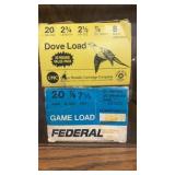 Federal & UMC 20 Gauge ShotShells - 2 boxes