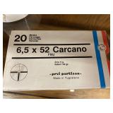 6.5x52 Carcano cartridges