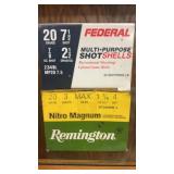 Federal & Remington 20 Gauge ShotShells - 2 boxes