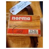 Box of Norma 7.5x55 Swiss ammo