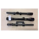 Lot of 3 Rifle Scopes Weaver, Others