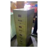 Vintage Green Metal Filing Cabinet