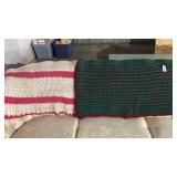 2 crocheted Afghans