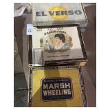 Lot of Cigar Boxes and Electric Scissors