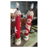 Blow Mold Electric Outdoor Candles 29 in