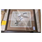 Hand painted framed picture 19 in. X 21 in.