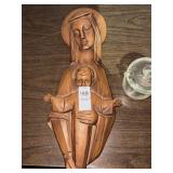 Wooden Decorative Piece and Misc Lot