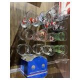 Lot of Christmas Glasses