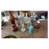 Lot of vintage flasks and bottles