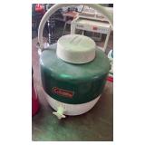 Vintage green and white Coleman insulated water