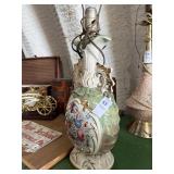 Vintage Italian Capodimonte Porcelain Table Lamp