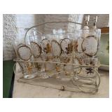 Golden Leaf Highball Tumblers