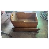 Vintage Handmade wooden cradle with functioning