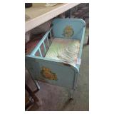 Vintage Amsco Doll-E crib with blue metal