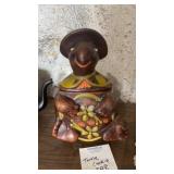 Vintage 1960s wooden Turtle cookie jar