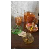 Lot of assorted depression glass pieces