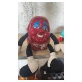 Vintage 1980s California raisin plush figure