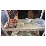 Decorative serving plates and bowls with cook