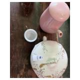 Antique Glass, Teapot, and Mug
