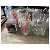 Lot of Glasses including Jim Beam Glass