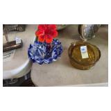 Vintage Murano style art glass bowl and Vintage