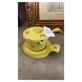 Vintage DRU holland enameled cast iron butter