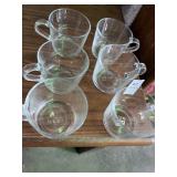 6 pc Lot of Glass Cups