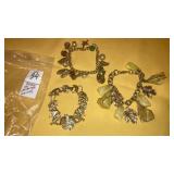 (3) Vintage Charm bracelets