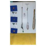 Vintage Avon rhinestone & bead necklaces &