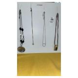 (4) Lia Sophia necklaces -shell  inlay,