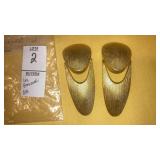 Vintage 80s Les Bernard brushed goldtone clip