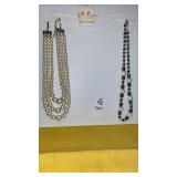 Pearl studs, Triple-strand pearl choker, pearl &