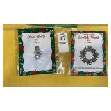 (2) New- Ganz Christmas pins snowman & snowflake