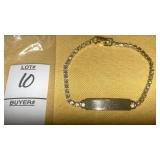 Vintage Rhinestone ï¿½Kimï¿½ ID bracelet