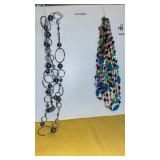 (2) Lia Sophia statement necklaces