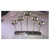 5-cup silverplate candle holder