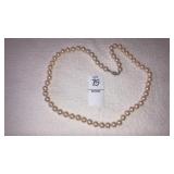 Vintage knotted pearls w/ sterling clasp