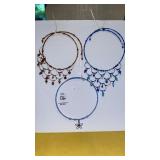 (3) wired bead necklaces
