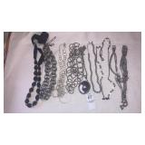 Vintage silvertone necklaces locket