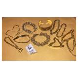 (10) vintage goldtone bracelets