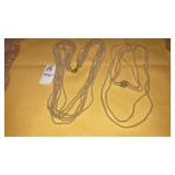 (2) vintage pearl multi strand necklaces