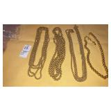 (4) vintage weighty metal bead necklaces - 1